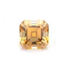 Original GRA Moissanite Champagne Color Asscher Cut