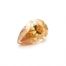 Original GRA  Moissanite Champagne Pear Brilliant